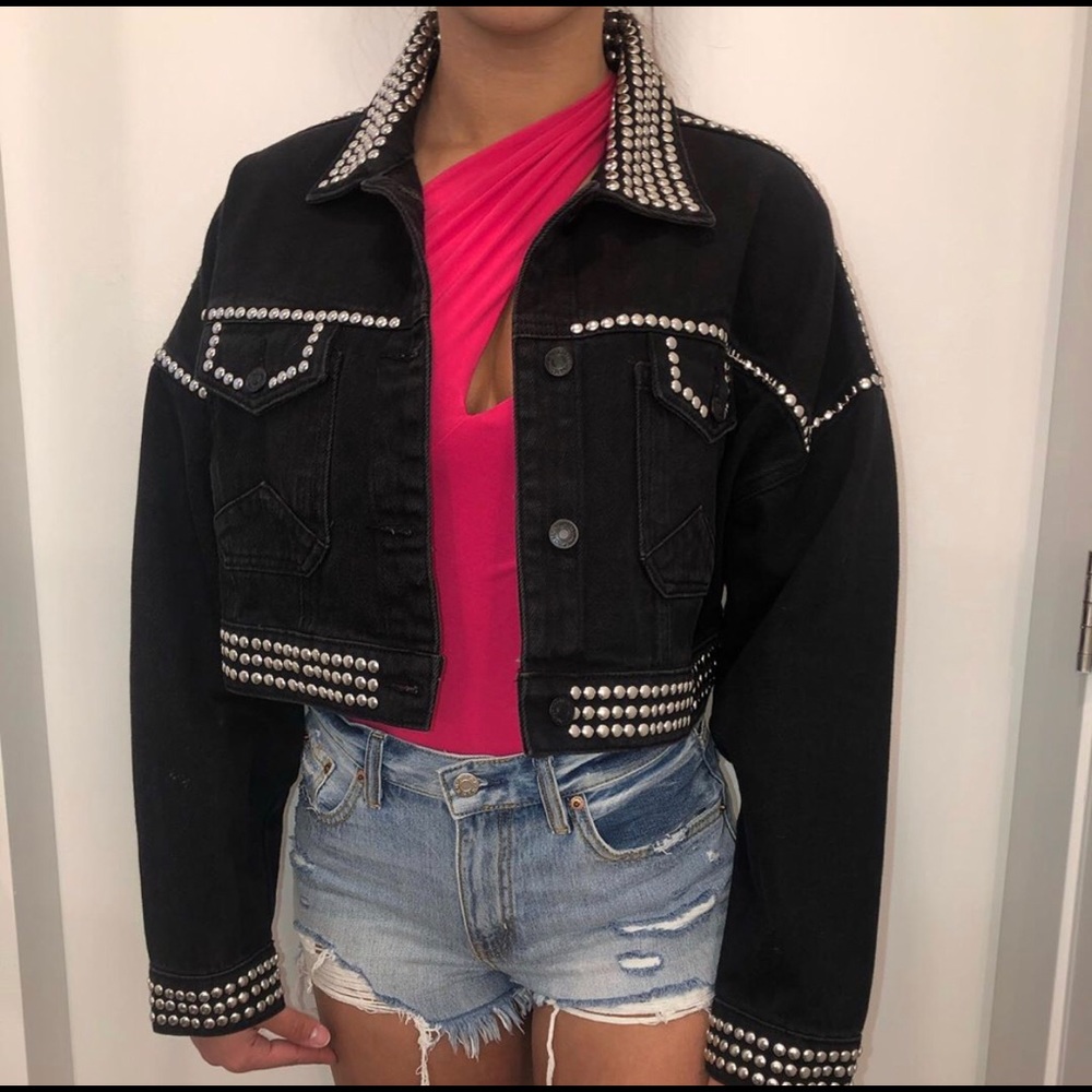 Studded denim jacket